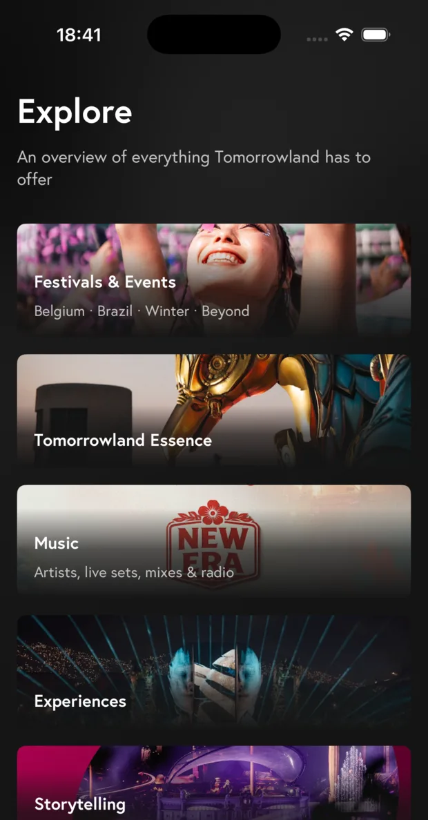 Tomorrowland on iPhone